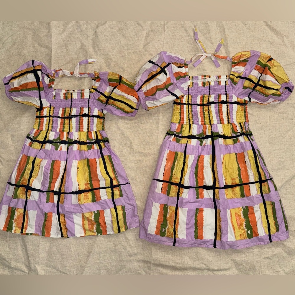 EASTER PERFECT Cleobella Mommy & Me Matching Dresses Lot Sz S, Girls 5 & 7 - Picture 6 of 8